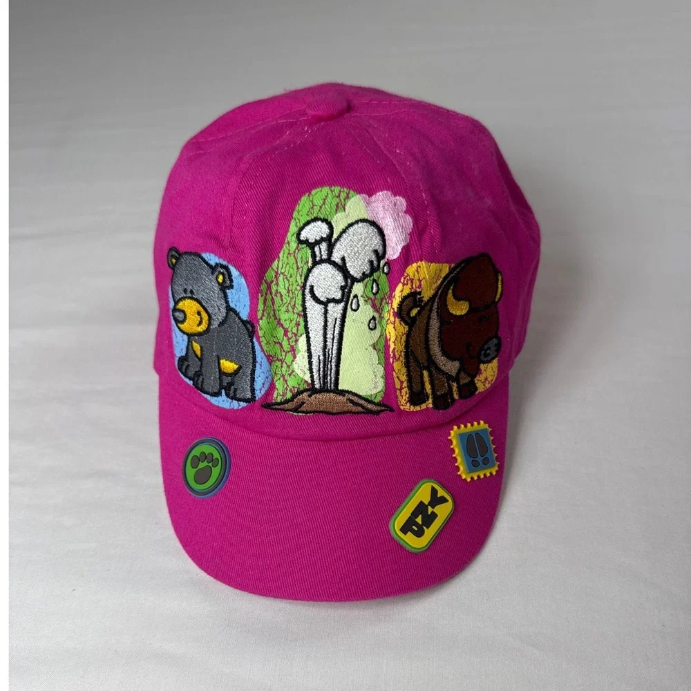 Julie + Joe Yellowstone National Park Hot Pink Embroidered Souvenir Hat Cap